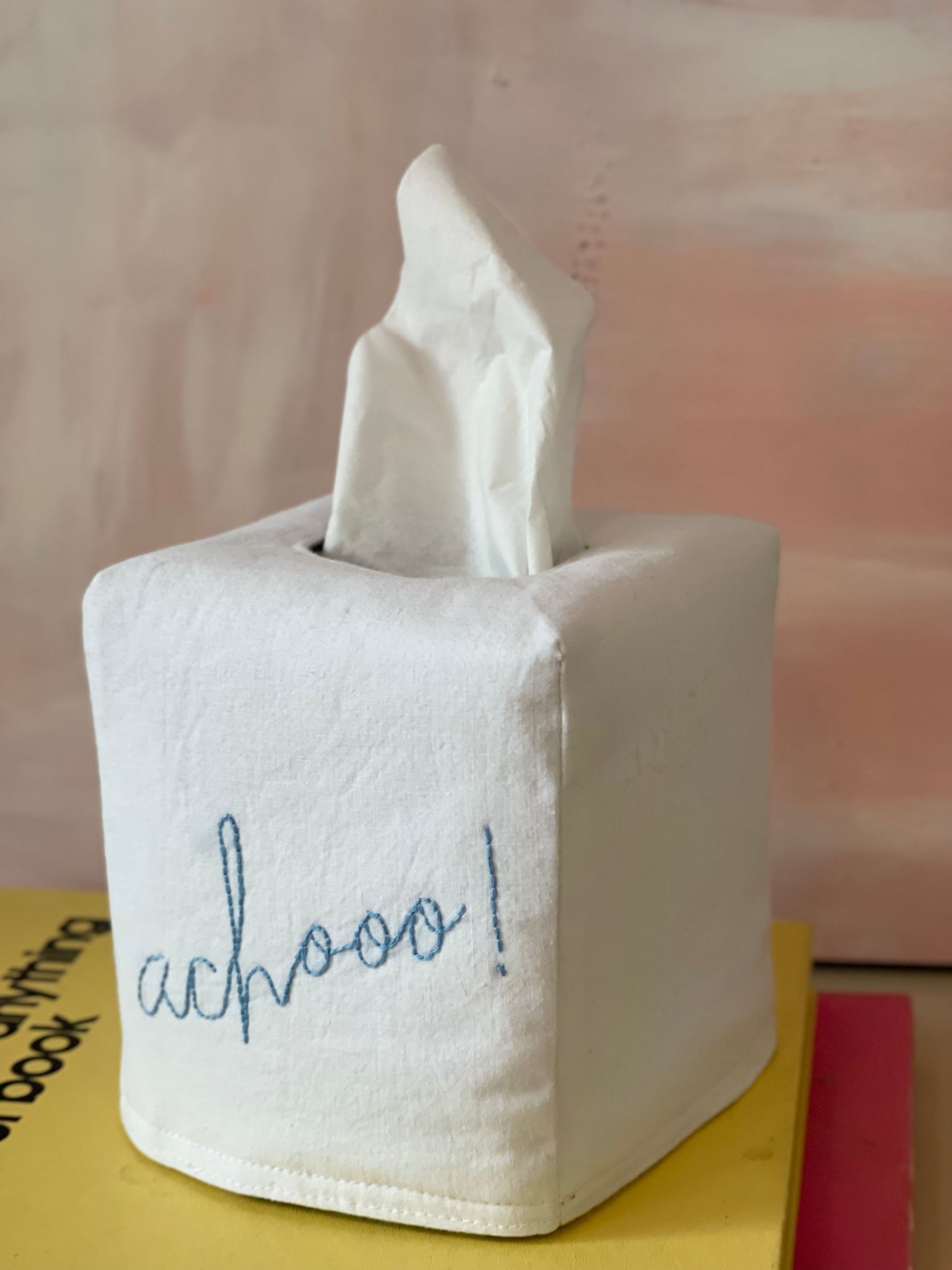 Embroidered Tissue Box Cover