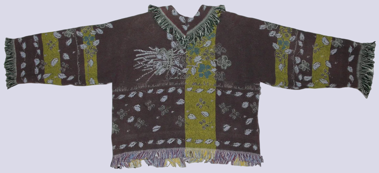 Brown and Chartreuse Floral