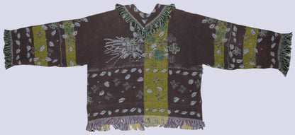 Brown and Chartreuse Floral