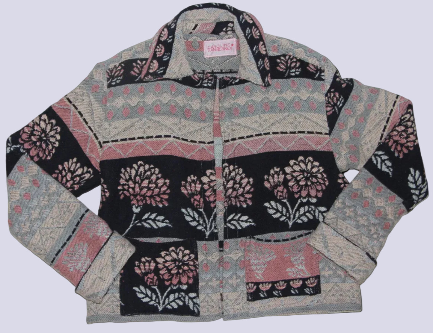 Mint Floral Pocket Jacket