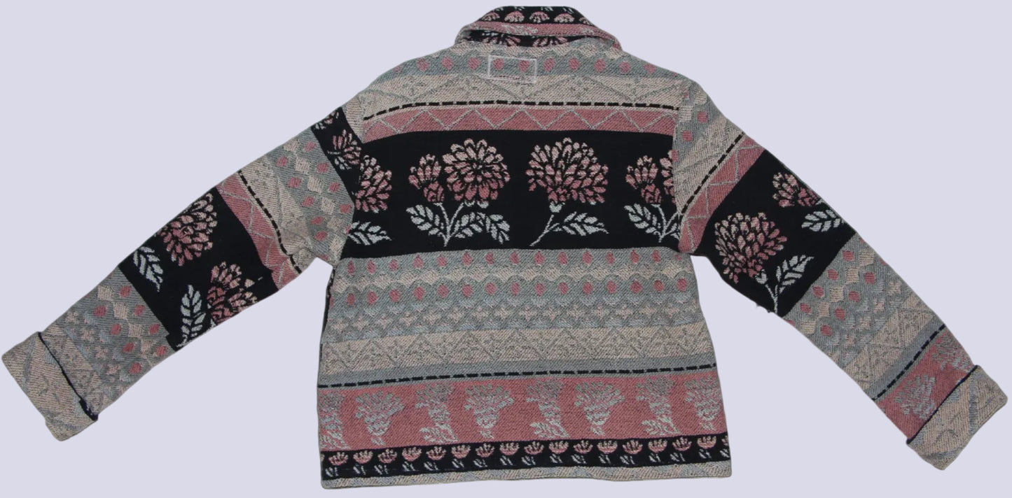 Mint Floral Pocket Jacket